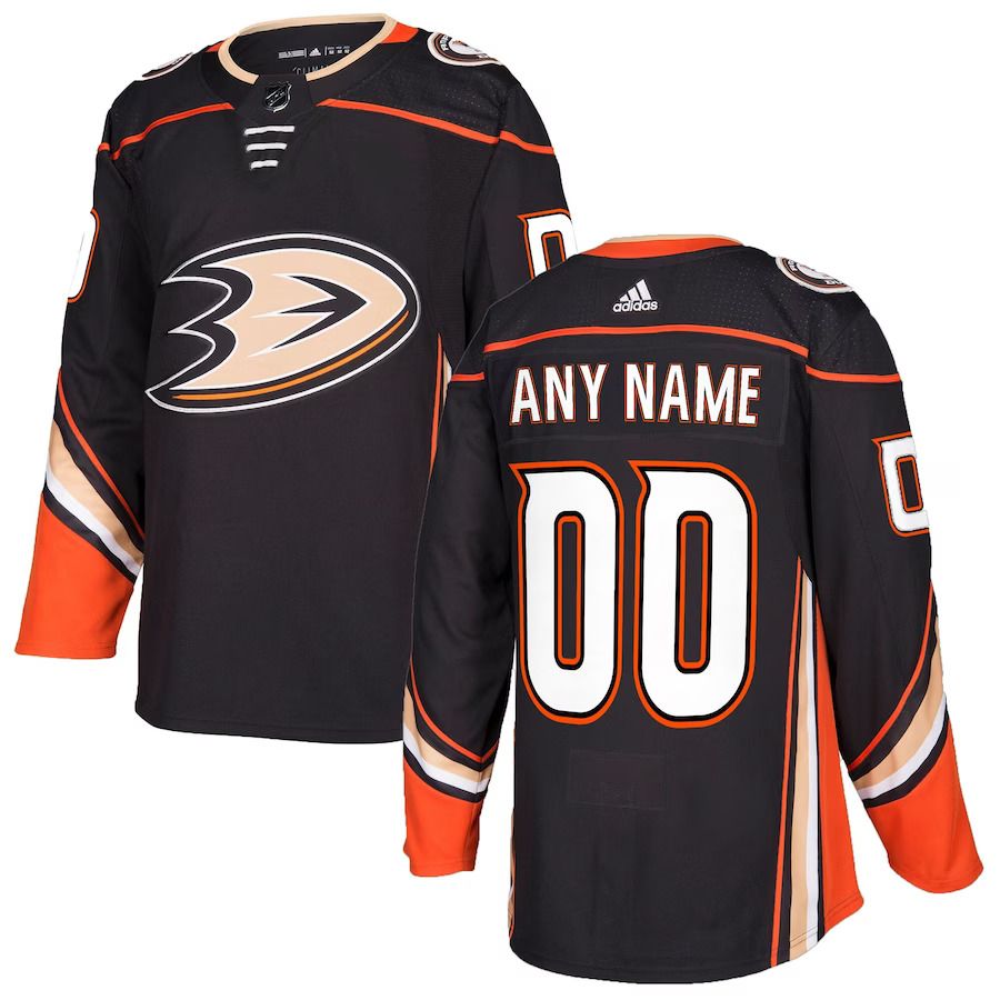 Men Anaheim Ducks adidas Black Authentic Custom NHL Jersey->anaheim ducks->NHL Jersey